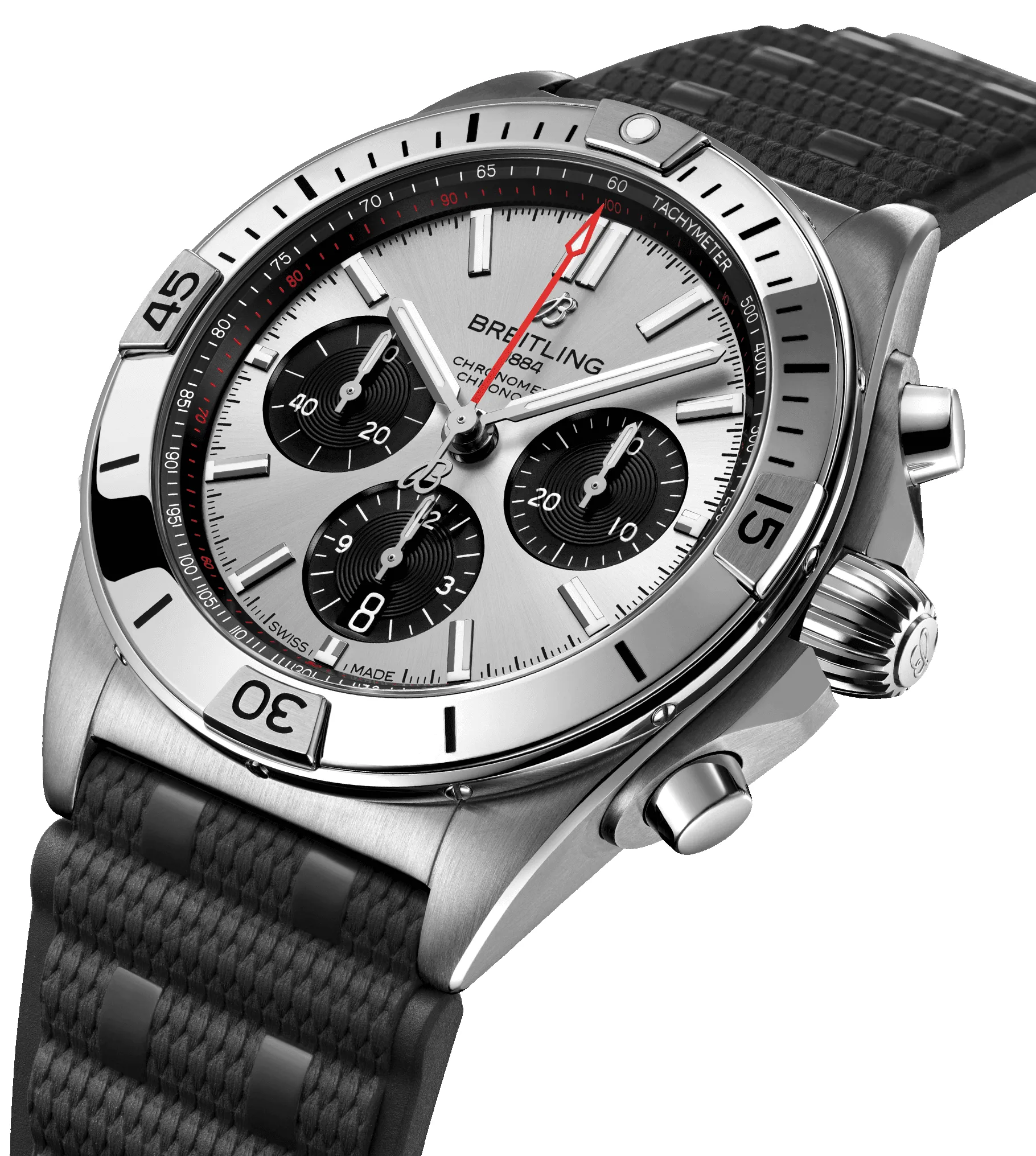 Breitling Chronomat B01 42 Silver Watch sold by C.W. Sellors product image thumbnail 3