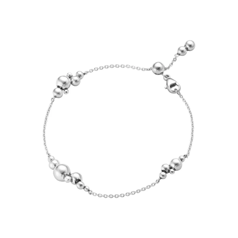 Georg Jensen Moonlight Grapes Sterling Silver Adjustable Chain Bracelet made by Georg Jensen