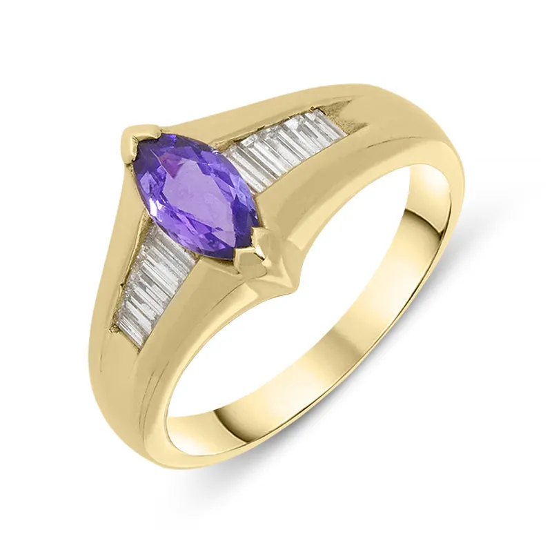 18ct Yellow Gold Tanzanite Diamond Ring D sold by C.W. Sellors