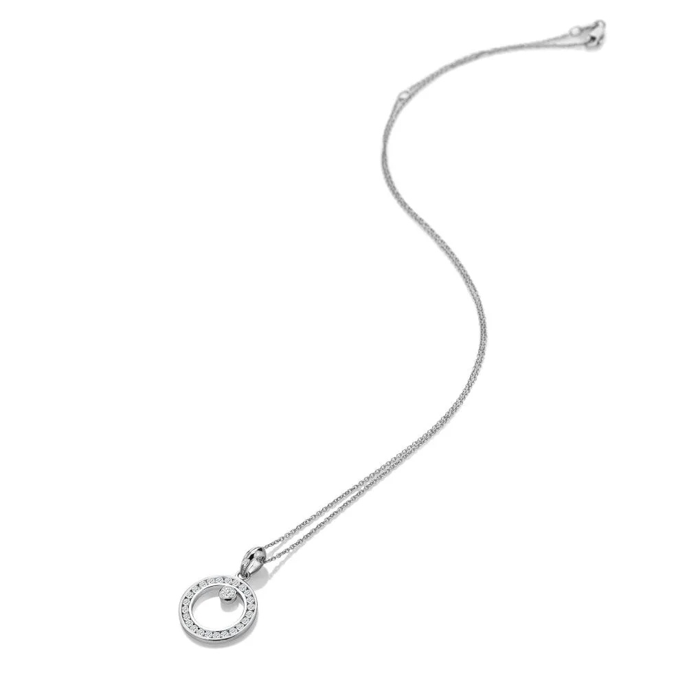 Hot Diamonds Sterling Silver White Topaz Orbit Necklace sold by C.W. Sellors
