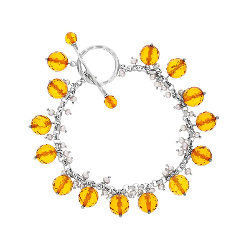 Sterling Silver Baltic Amber Chunky Bracelet D sold by C.W. Sellors