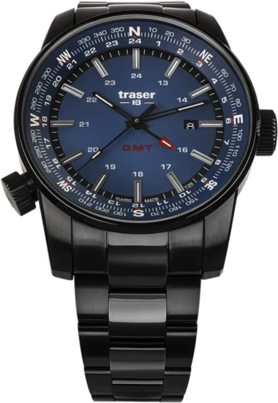 Traser H3 P68 Pathfinder GMT Blue Watch made by C.W. Sellors