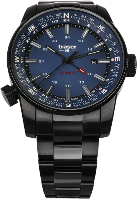 Traser H3 P68 Pathfinder GMT Blue Watch sold by C.W. Sellors