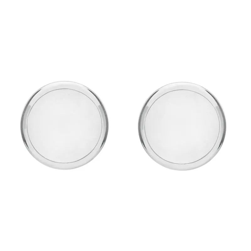 Sterling Silver Bauxite Round Stud Earrings sold by C.W. Sellors