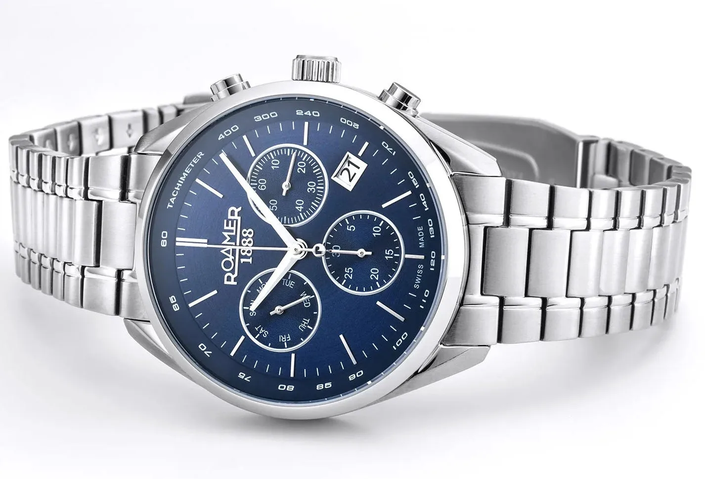Roamer Pro Chrono Blue Watch sold by C.W. Sellors product image thumbnail 3