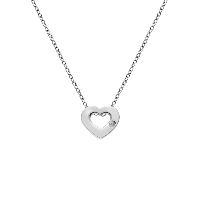 Hot Diamonds Diamond Amulet Sterling Silver Heart Necklace sold by C.W. Sellors