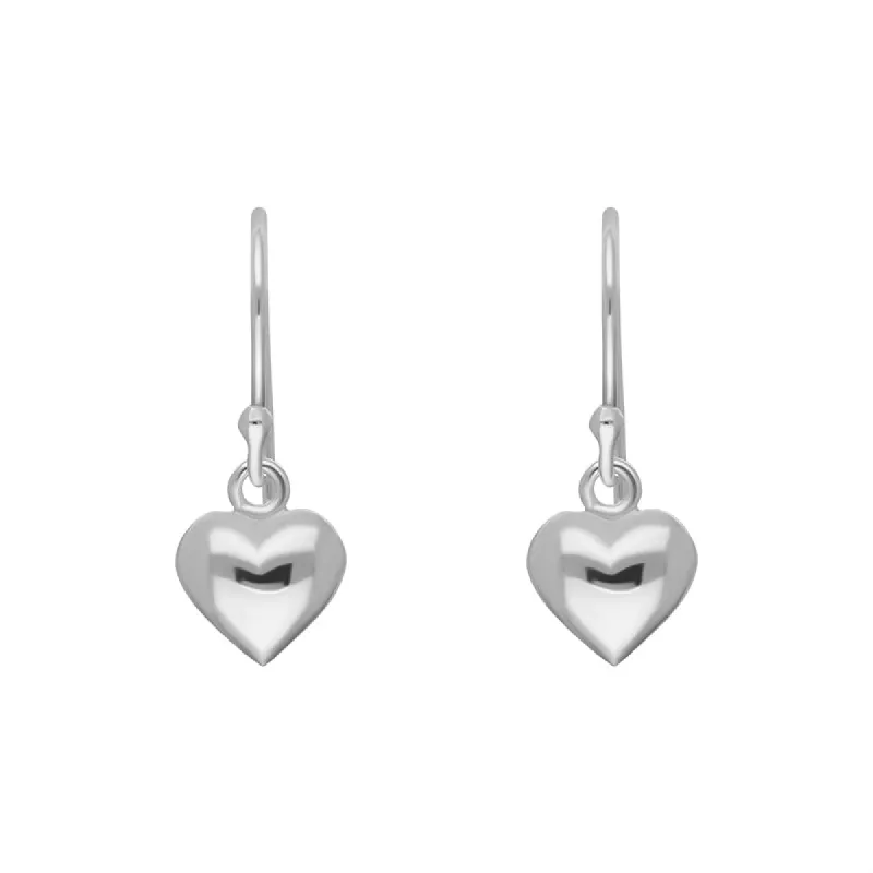 Sterling Silver Heart Drop Hook Earrings sold by C.W. Sellors