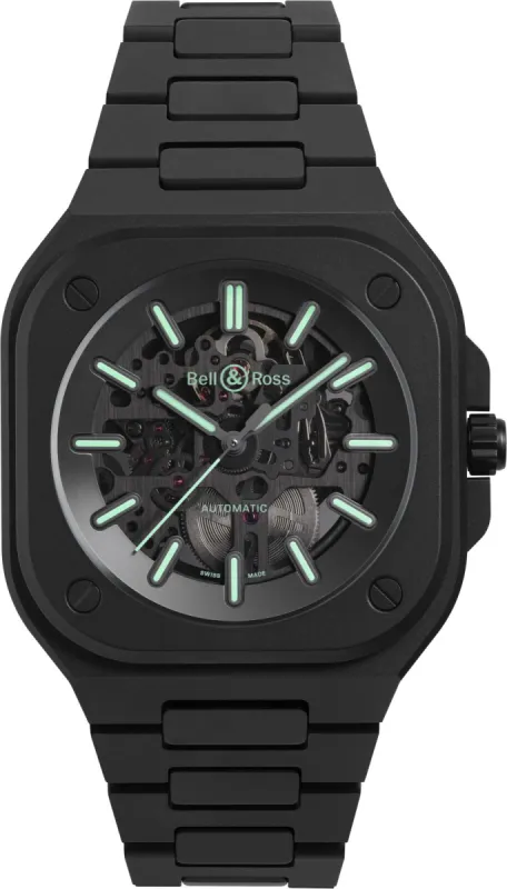 Bell & Ross BR 05 Skeleton Black LUM Ceramic Limited Edition Watch sold by C.W. Sellors
