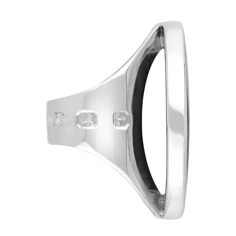 Sterling Silver Blue John King's Coronation Hallmark Large Round Ring D sold by C.W. Sellors product image thumbnail 3