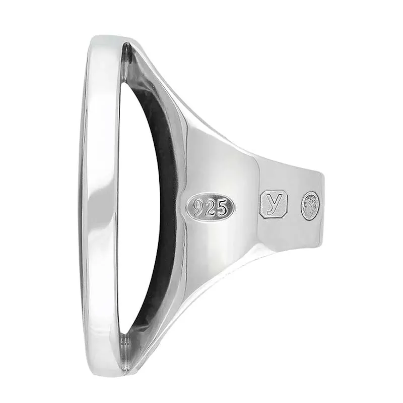 Sterling Silver Blue John King's Coronation Hallmark Large Round Ring D sold by C.W. Sellors product image thumbnail 4