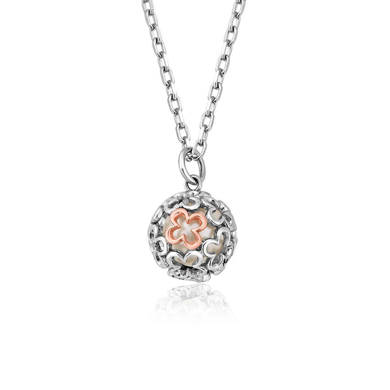 Clogau Tudor Court Spherical Pearl Sterling Silver Pendant D Necklace D sold by C.W. Sellors