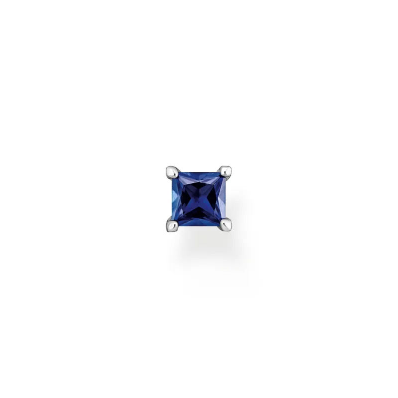 Thomas Sabo Charm Club Sterling Silver Blue Stone Single Ear Stud sold by C.W. Sellors