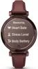 Garmin Lily 2 Classic Dark Bronze & Mulberry Leather Watch sold by C.W. Sellors