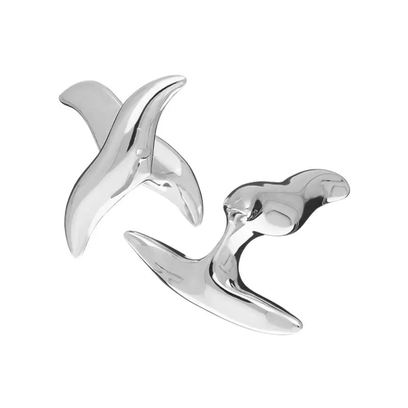 Sarah Jordan Sterling Silver Zig Zag Cufflinks D sold by C.W. Sellors