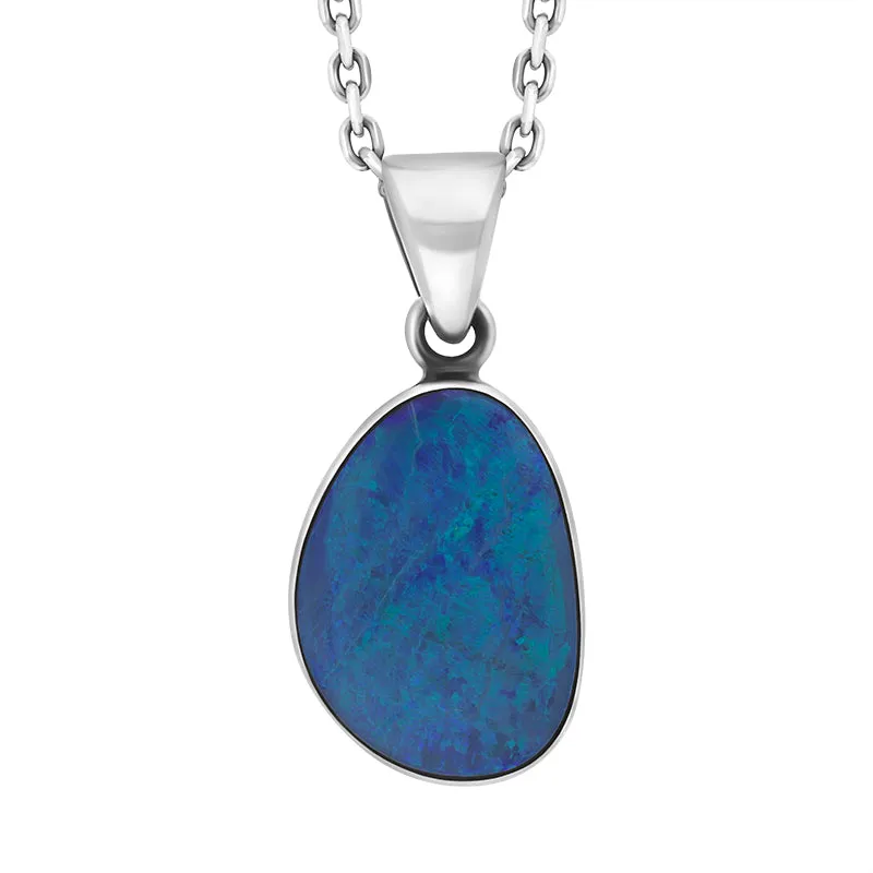 Sterling Silver Opal Doublet Abstract Necklace D sold by C.W. Sellors