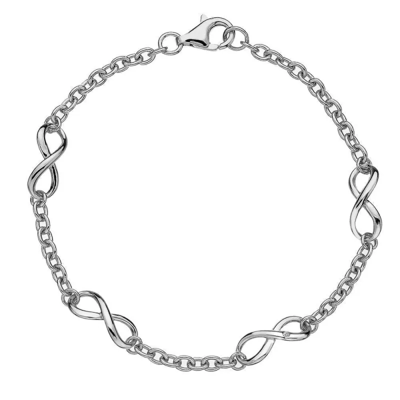 Hot Diamonds Infinity Sterling Silver Bracelet sold by C.W. Sellors