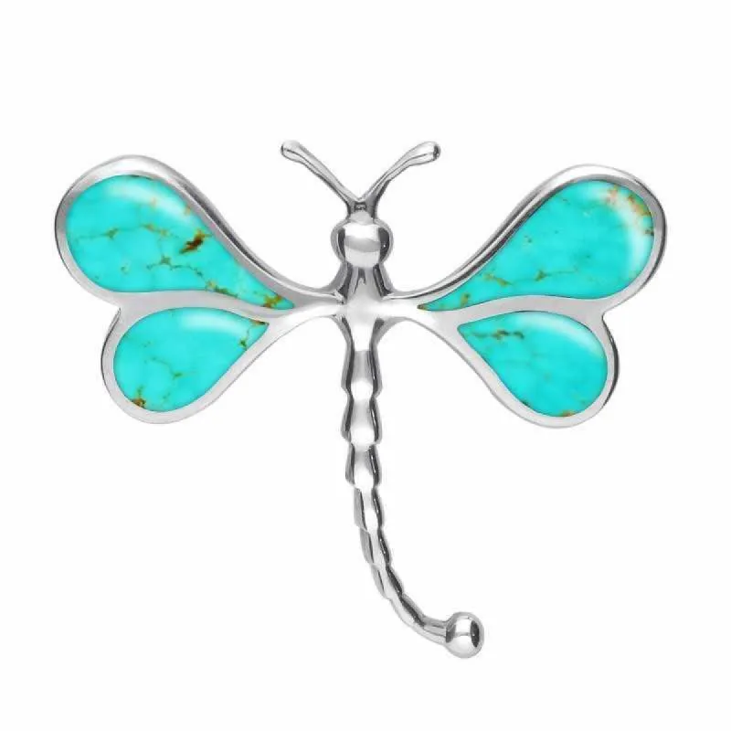 Sterling Silver Turquoise Dragonfly Brooch sold by C.W. Sellors