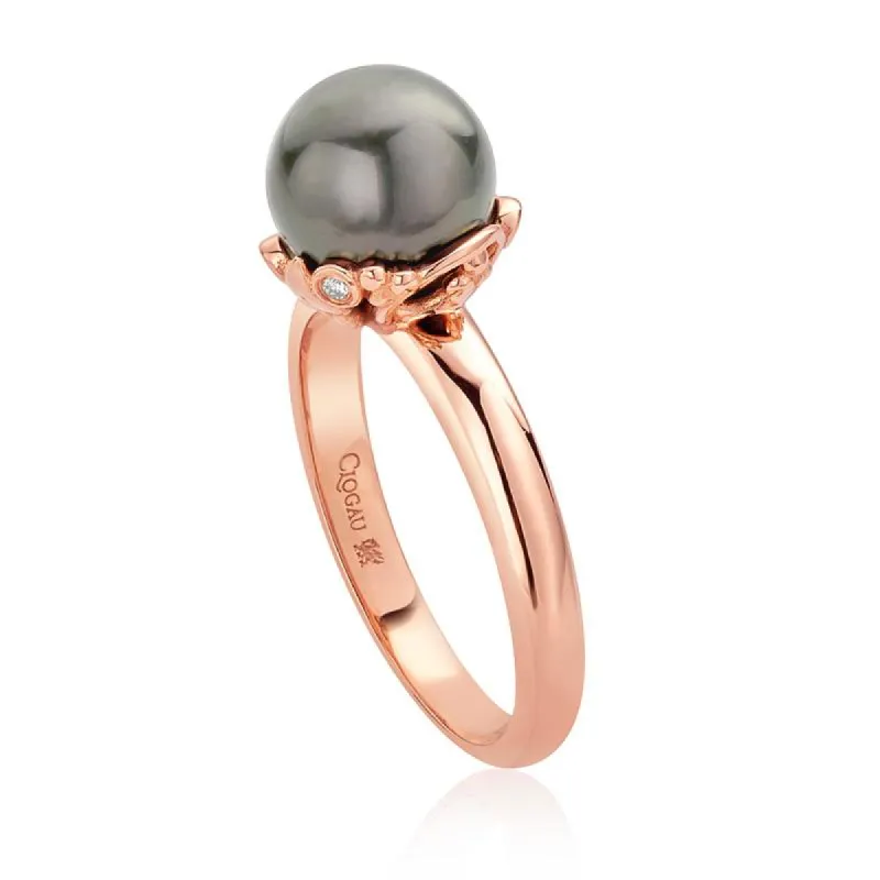 Clogau Tree of Life Tahitian Pearl 18ct Rose Gold Ring D sold by C.W. Sellors