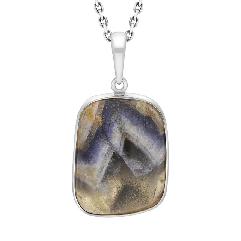 Sterling Silver Blue John Abstract Necklace D sold by C.W. Sellors