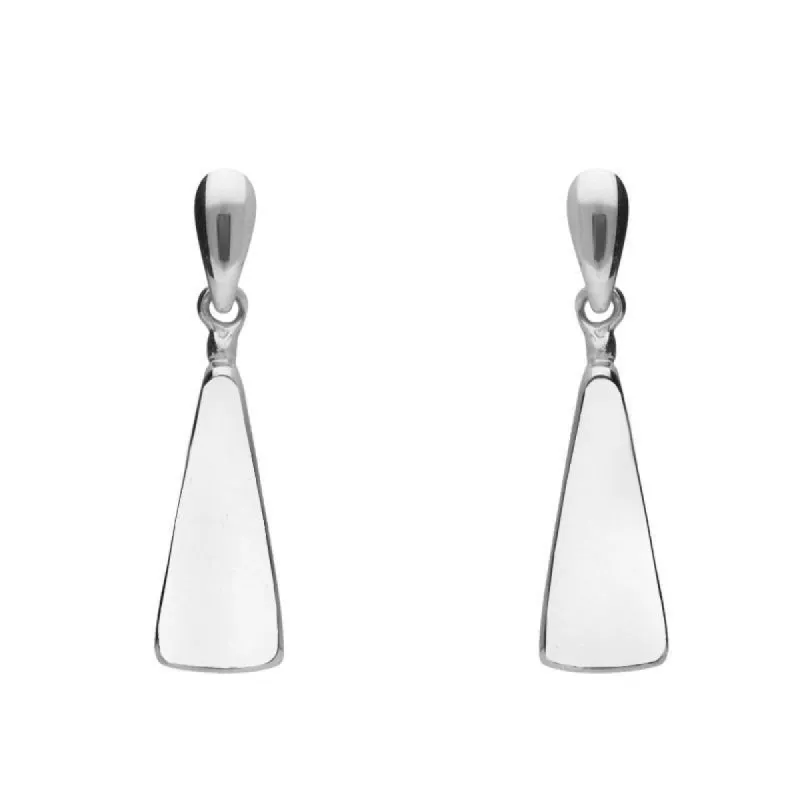Sterling Silver Bauxite Triangle Drop Earrings sold by C.W. Sellors