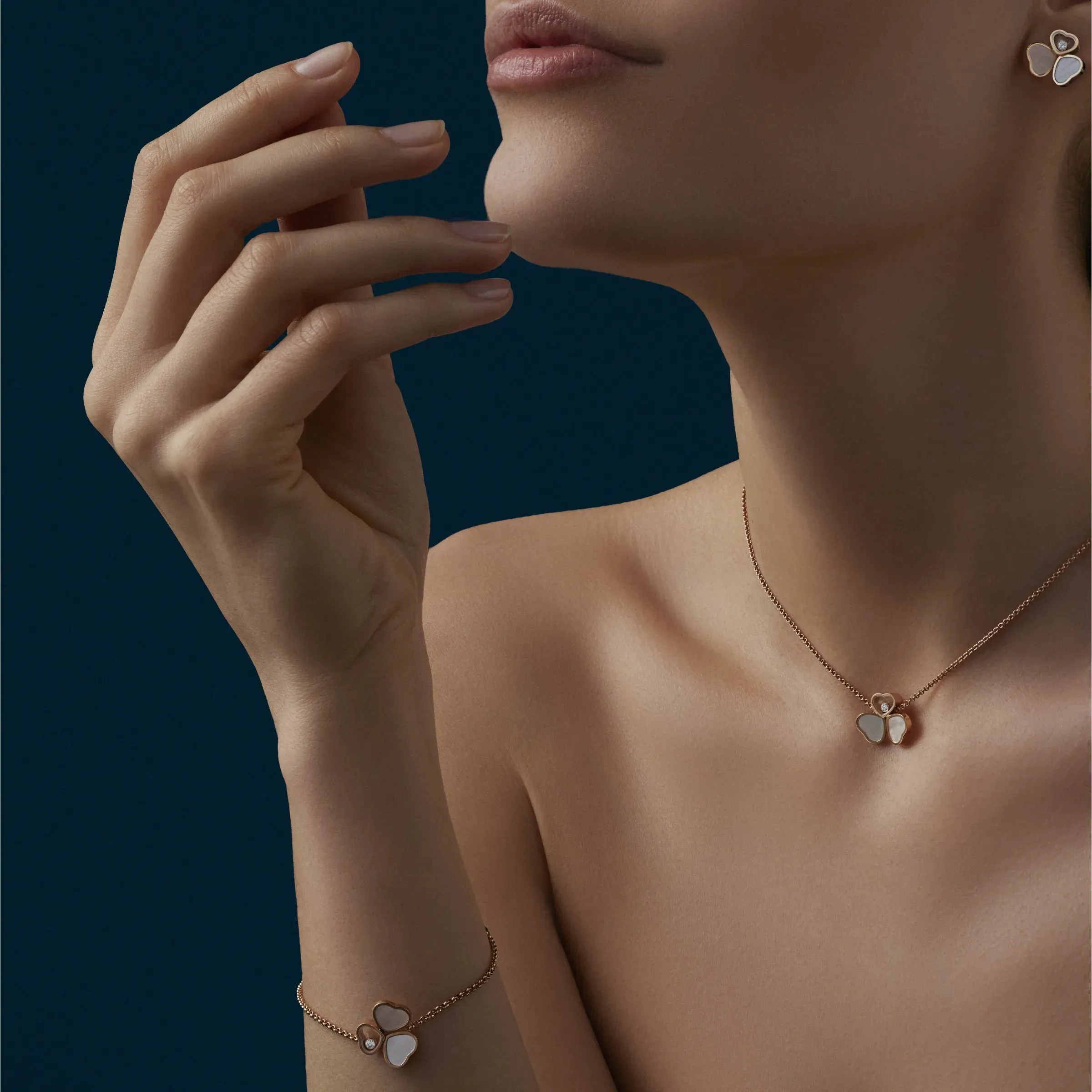 Chopard Happy Hearts Wings 18ct Rose Gold Mother Of Pearl Bracelet sold by C.W. Sellors product image thumbnail 4