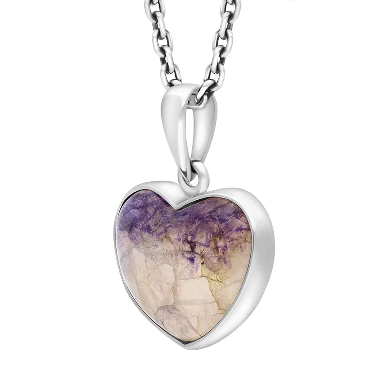 Sterling Silver Blue John Heart Pendant Necklace D sold by C.W. Sellors product image thumbnail 2