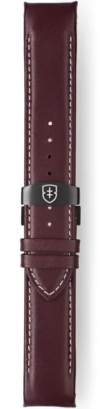 Elliot Brown Strap Leather 22mm Oxblood Oiled Deployment sold by C.W. Sellors