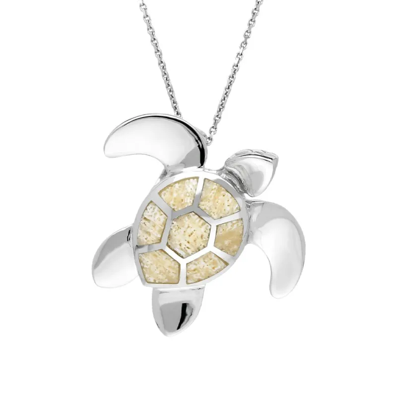 Sterling Silver Coquina Medium Seven Stone Turtle Necklace sold by C.W. Sellors