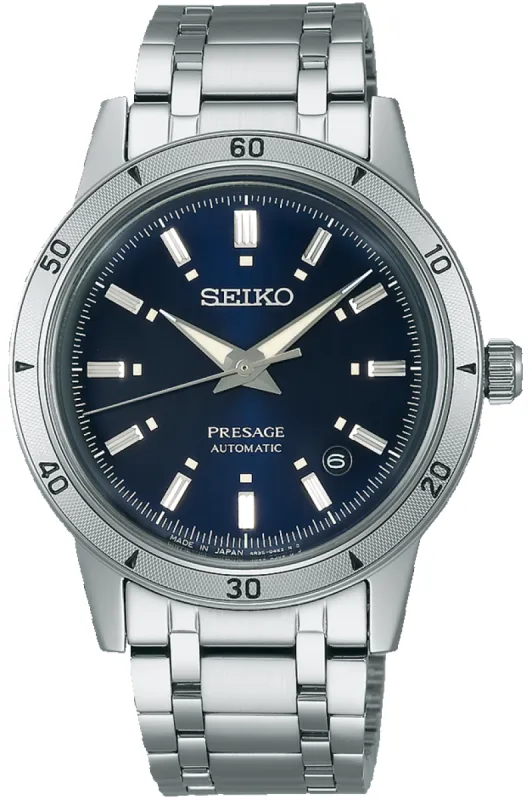 Seiko Presage Presage Style 60s Elegant Yet Rugged Navy sold by C.W. Sellors