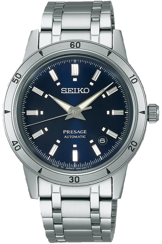 Seiko Presage Presage Style 60s Elegant Yet Rugged Navy sold by C.W. Sellors