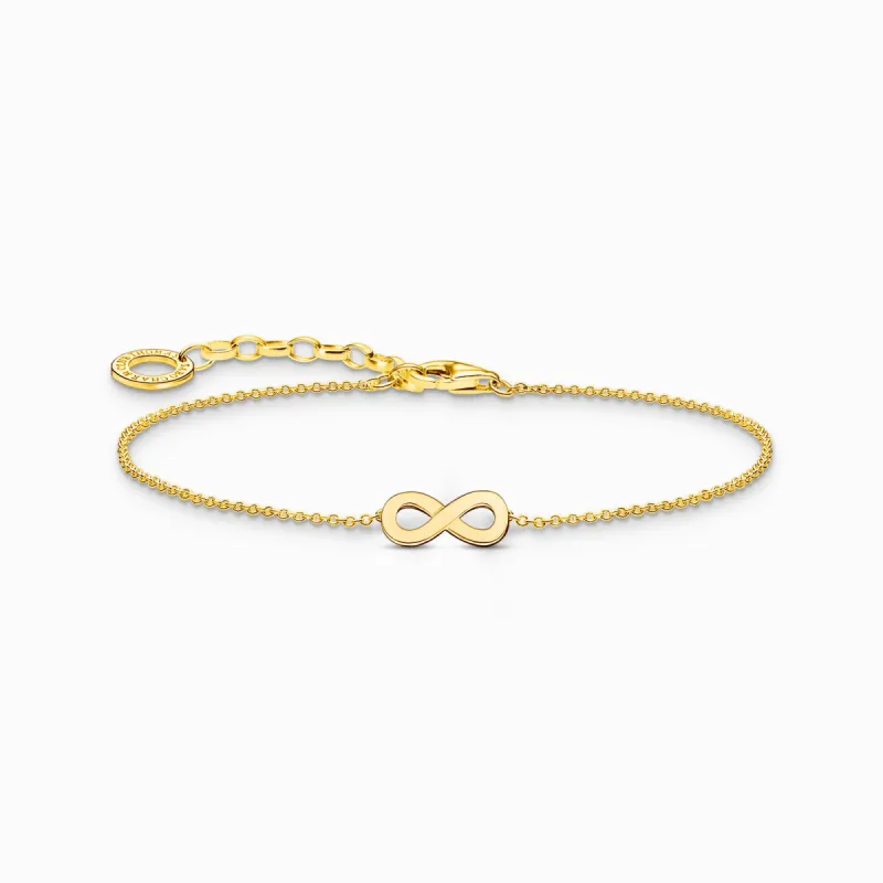 Thomas Sabo Gold Plated Sterling Silver Infinity Bracelet sold by C.W. Sellors