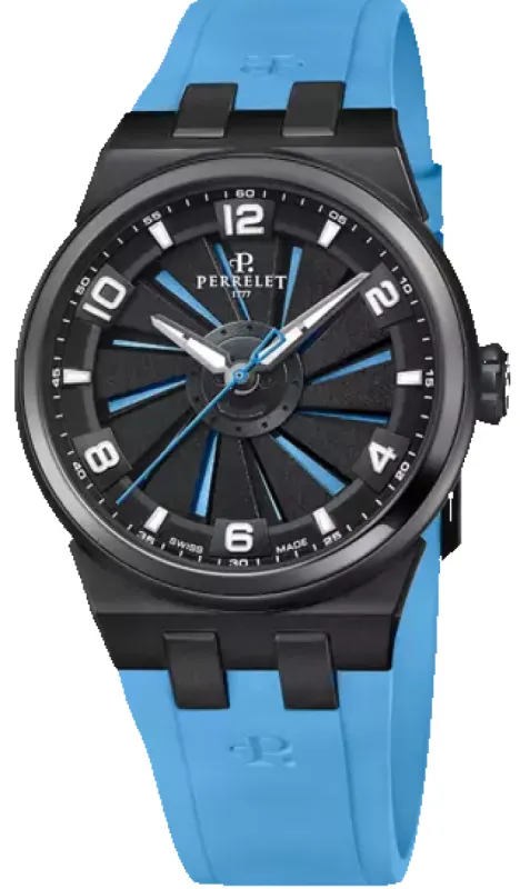 Perrelet Turbine Titanium Ice Blue Watch sold by C.W. Sellors