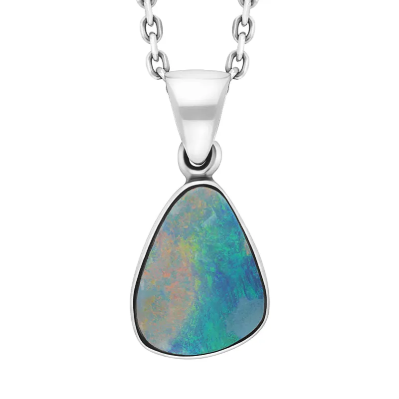 Sterling Silver Opal Doublet Abstract Necklace D sold by C.W. Sellors