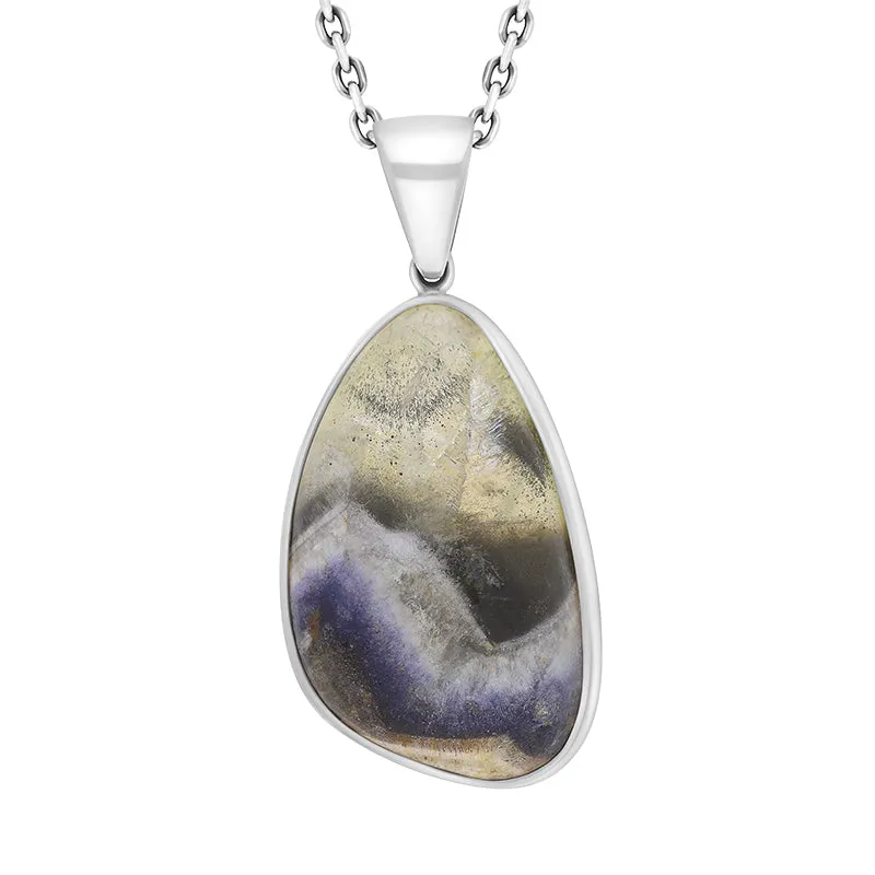 Sterling Silver Blue John Abstract Necklace D sold by C.W. Sellors