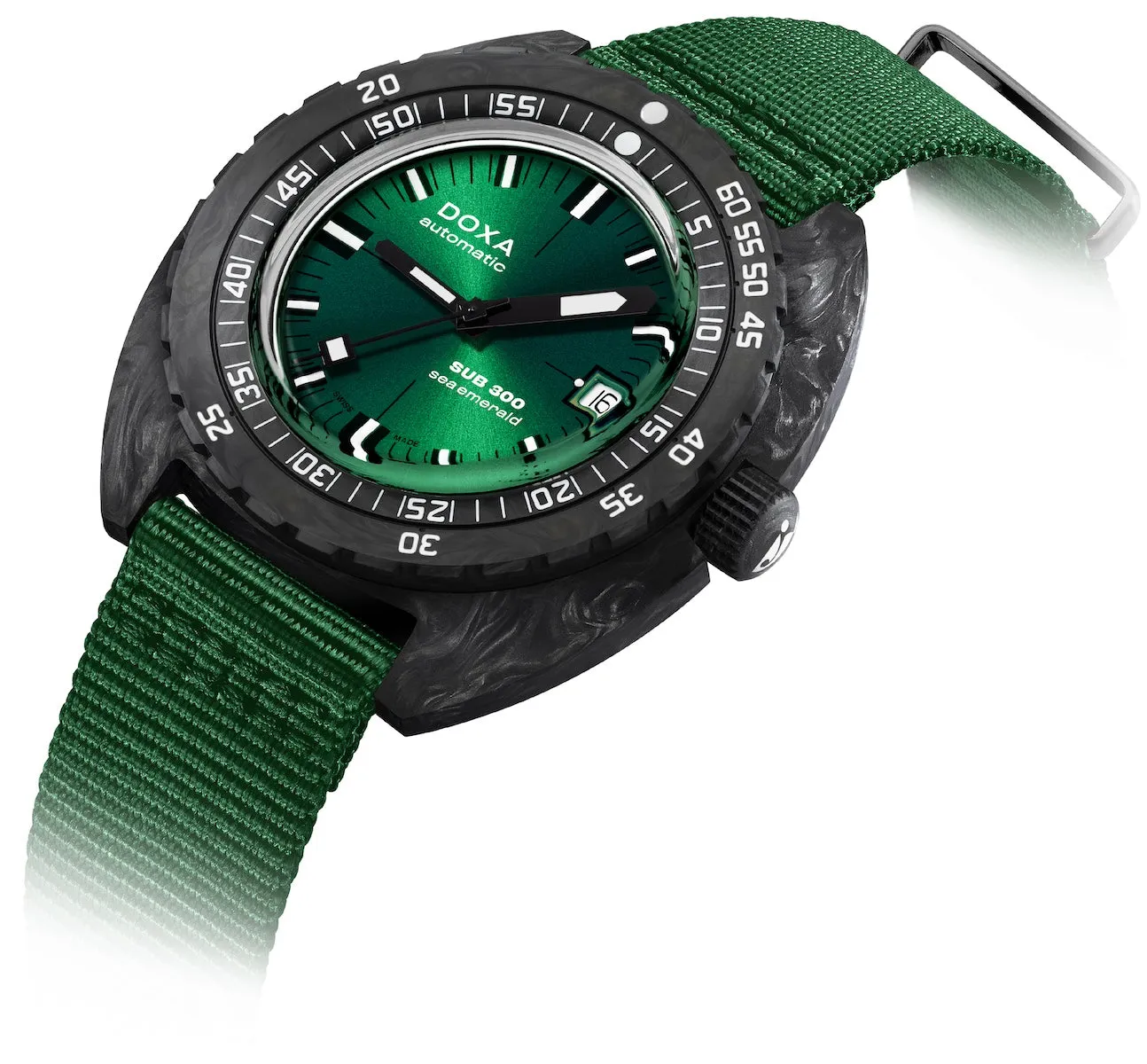 Doxa SUB 300 Carbon Sea Emerald Nato Watch sold by C.W. Sellors product image thumbnail 2