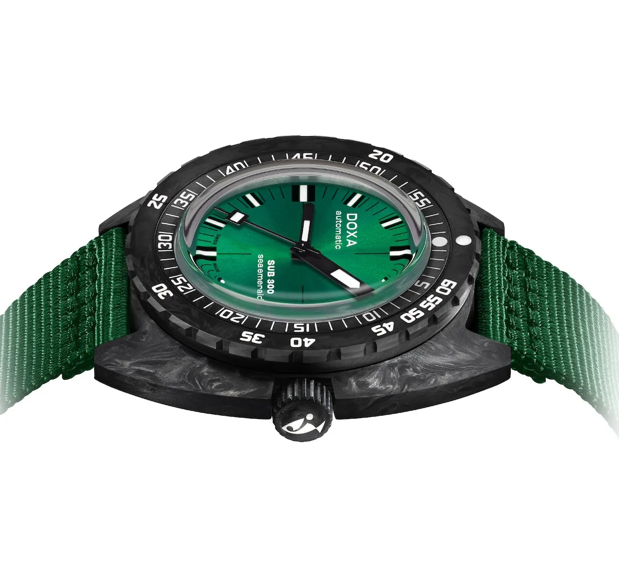 Doxa SUB 300 Carbon Sea Emerald Nato Watch sold by C.W. Sellors product image thumbnail 3
