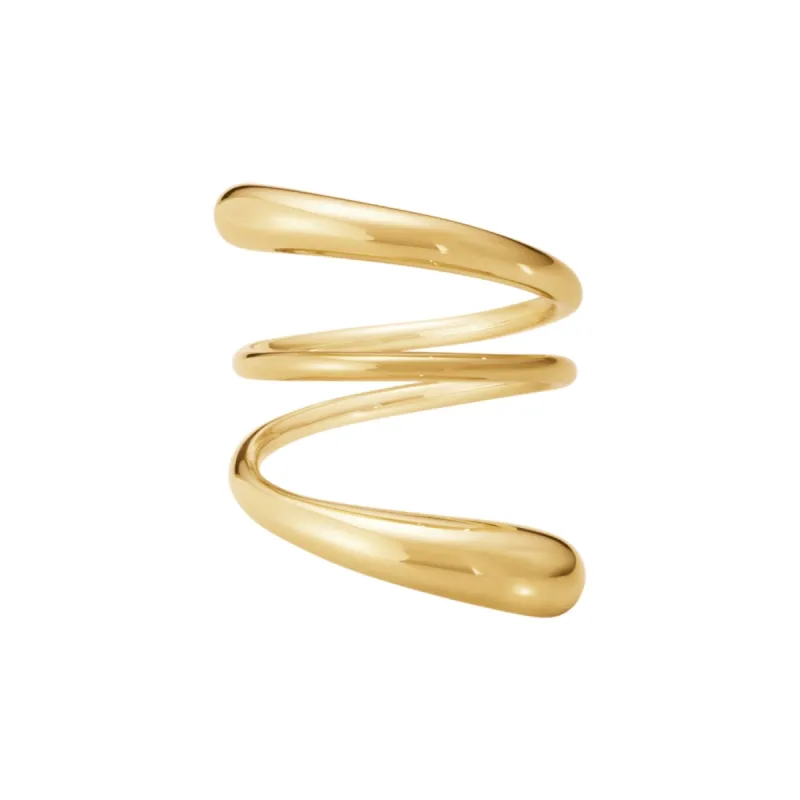 Georg Jensen Mercy 18ct Yellow Gold Twist Ring sold by C.W. Sellors