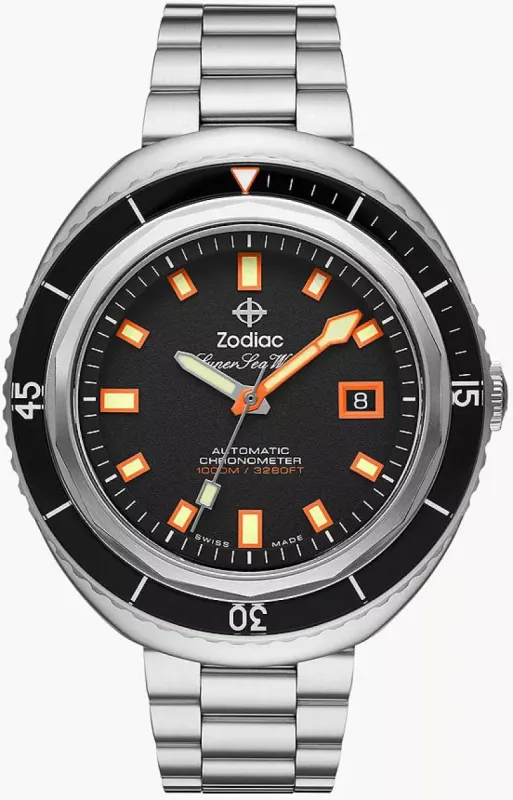 Zodiac Watch Super Sea Wolf Sauration sold by C.W. Sellors