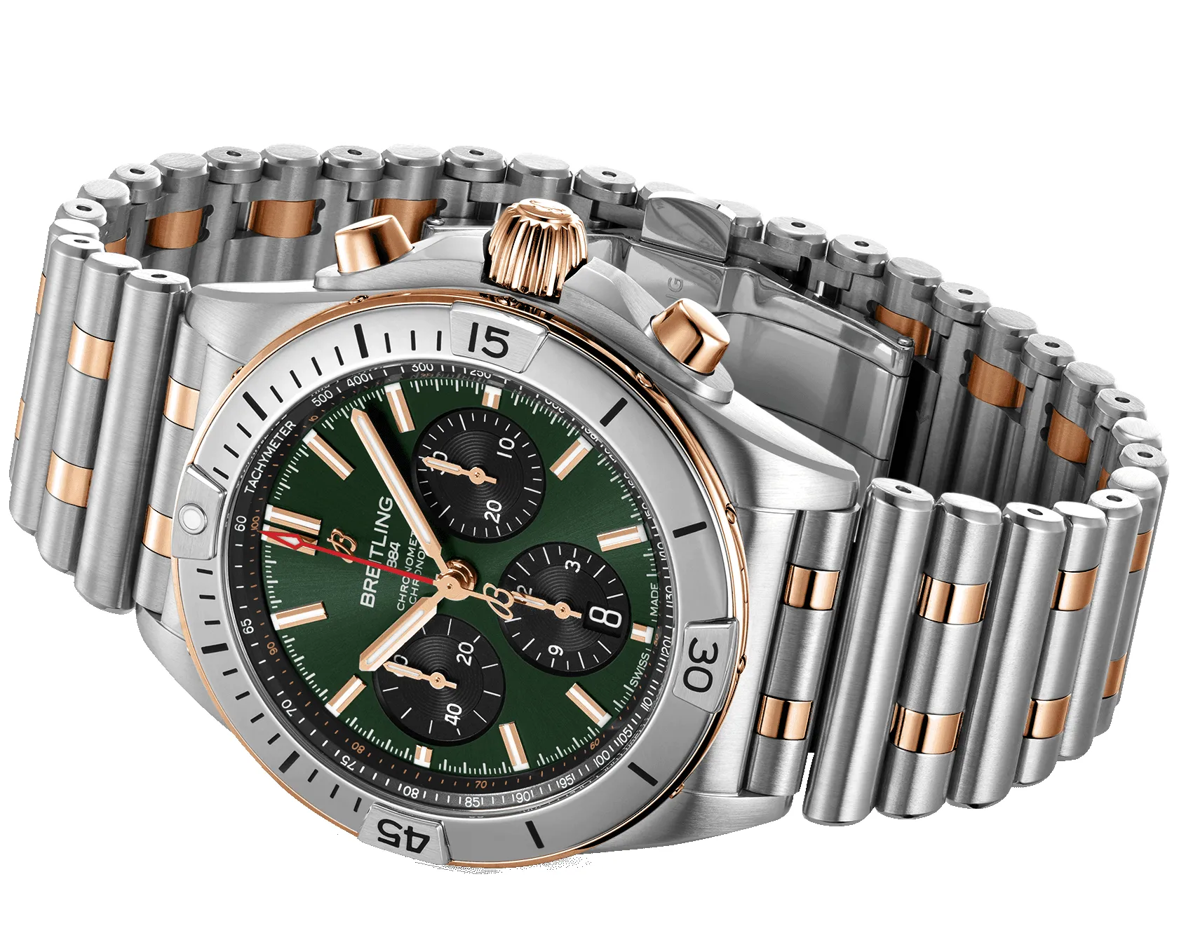 Breitling Chronomat B01 42 Green Watch sold by C.W. Sellors product image thumbnail 4