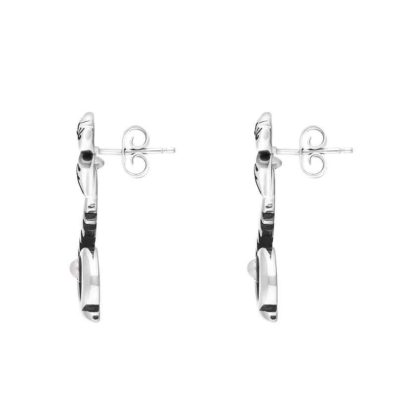 Sterling Silver Freshwater Pearl Scrollwork Drop Earrings sold by C.W. Sellors product image thumbnail 2