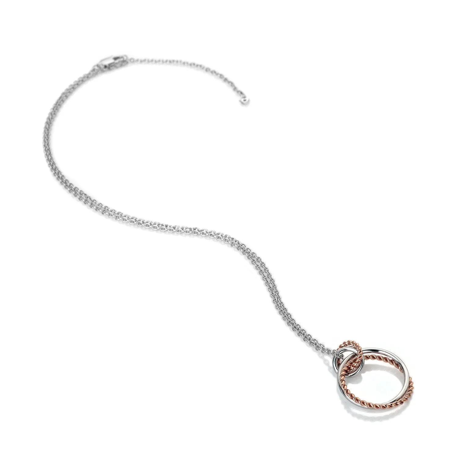 Hot Diamonds Unity Circle Sterling Silver Rose Gold Plated Necklace D sold by C.W. Sellors product image thumbnail 2
