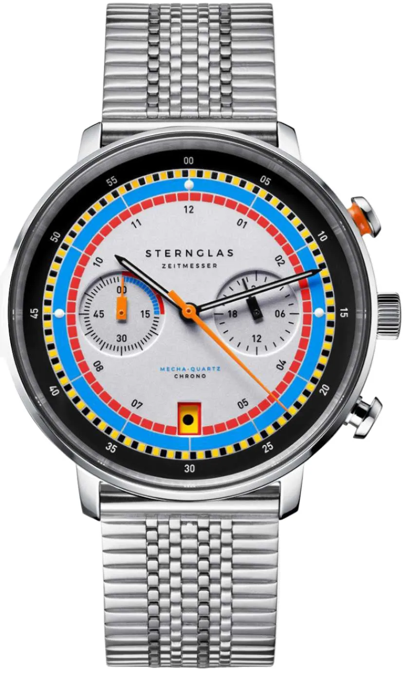 Sternglas Hamburg Chrono Regatta White Watch sold by C.W. Sellors