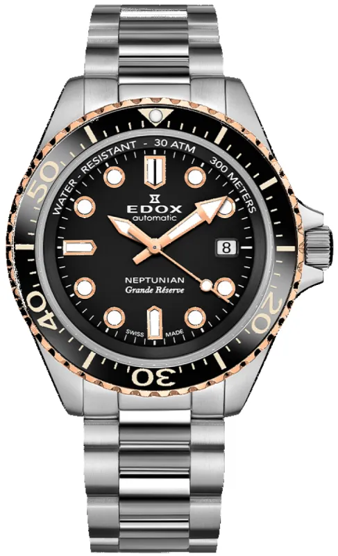 Edox Neptunian Grande Reserve Black Watch made by Edox