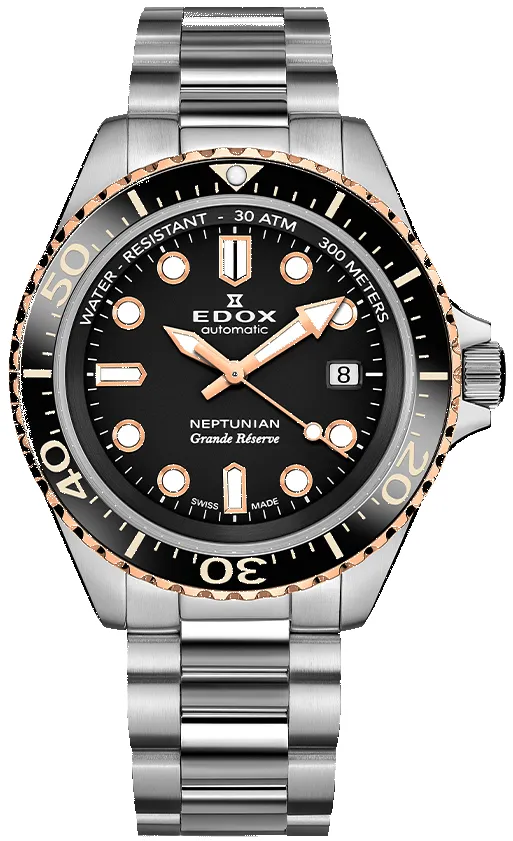 Edox Neptunian Grande Reserve Black Watch sold by C.W. Sellors