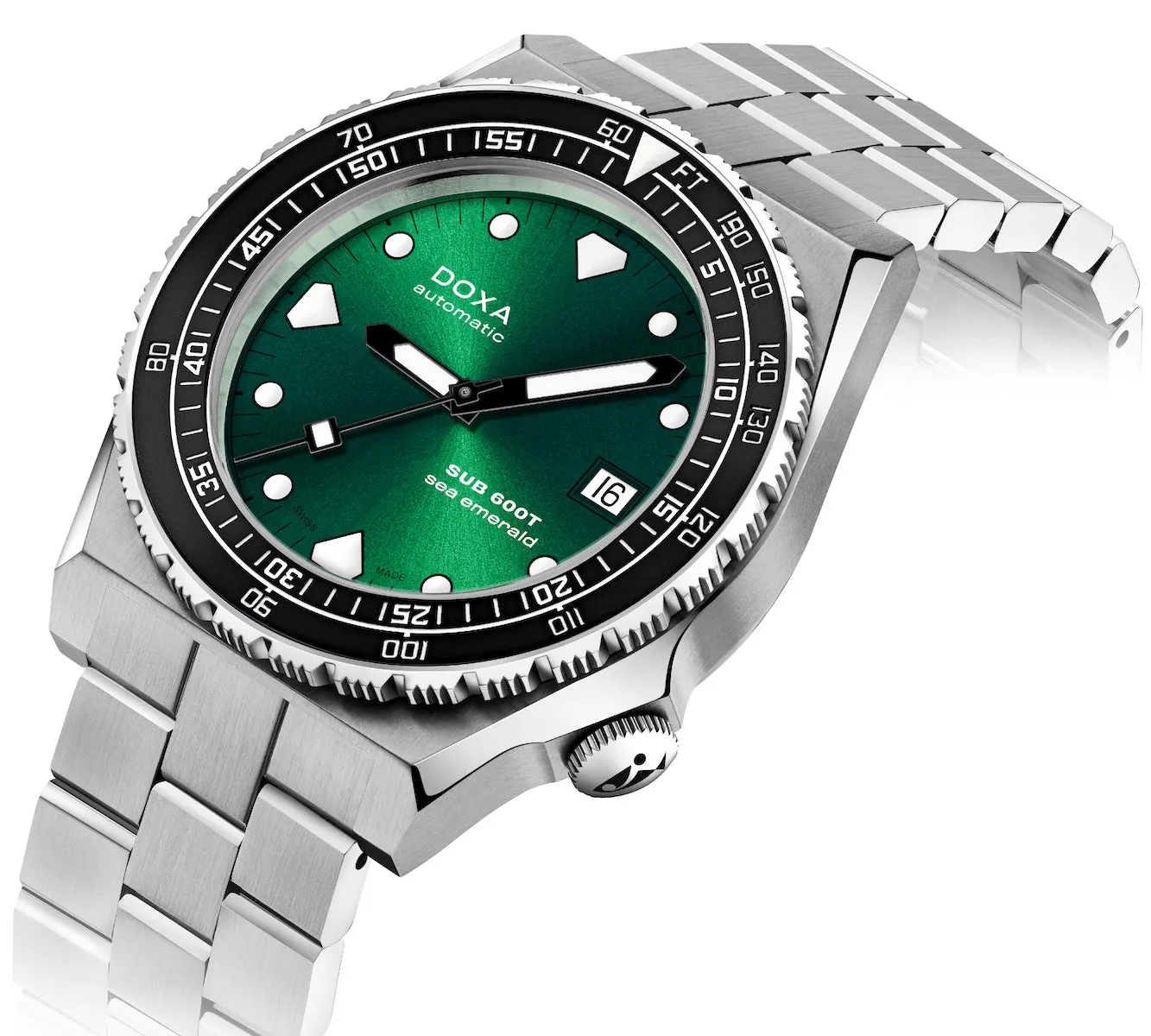 Doxa SUB 600T Sea Emerald Ceramic Bracelet Watch sold by C.W. Sellors product image thumbnail 3