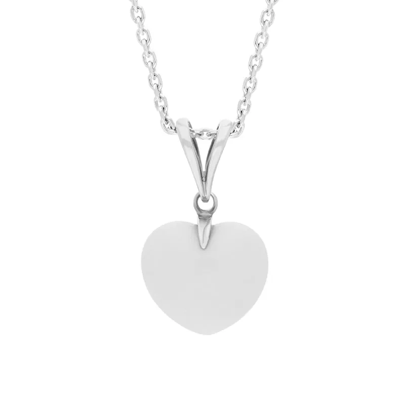 Sterling Silver Bauxite Small Carved Heart Split Bail Necklace sold by C.W. Sellors