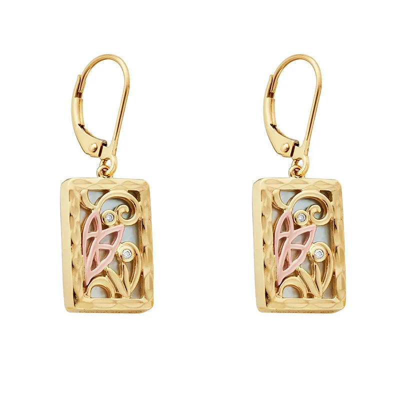 Clogau Tylwyth Teg 9ct Gold White Mother of Pearl Drop Earrings D sold by C.W. Sellors product image thumbnail 2