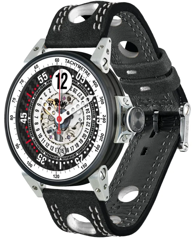 B.R.M. Watches V6-44 Touring White Watch sold by C.W. Sellors