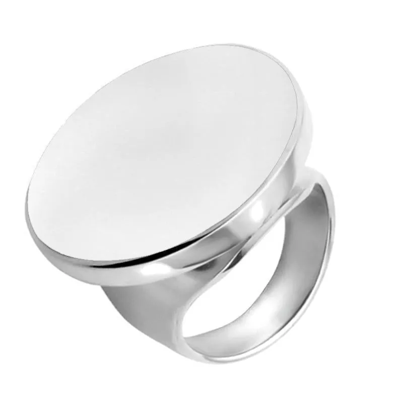 Sterling Silver Bauxite Large Round Ring sold by C.W. Sellors