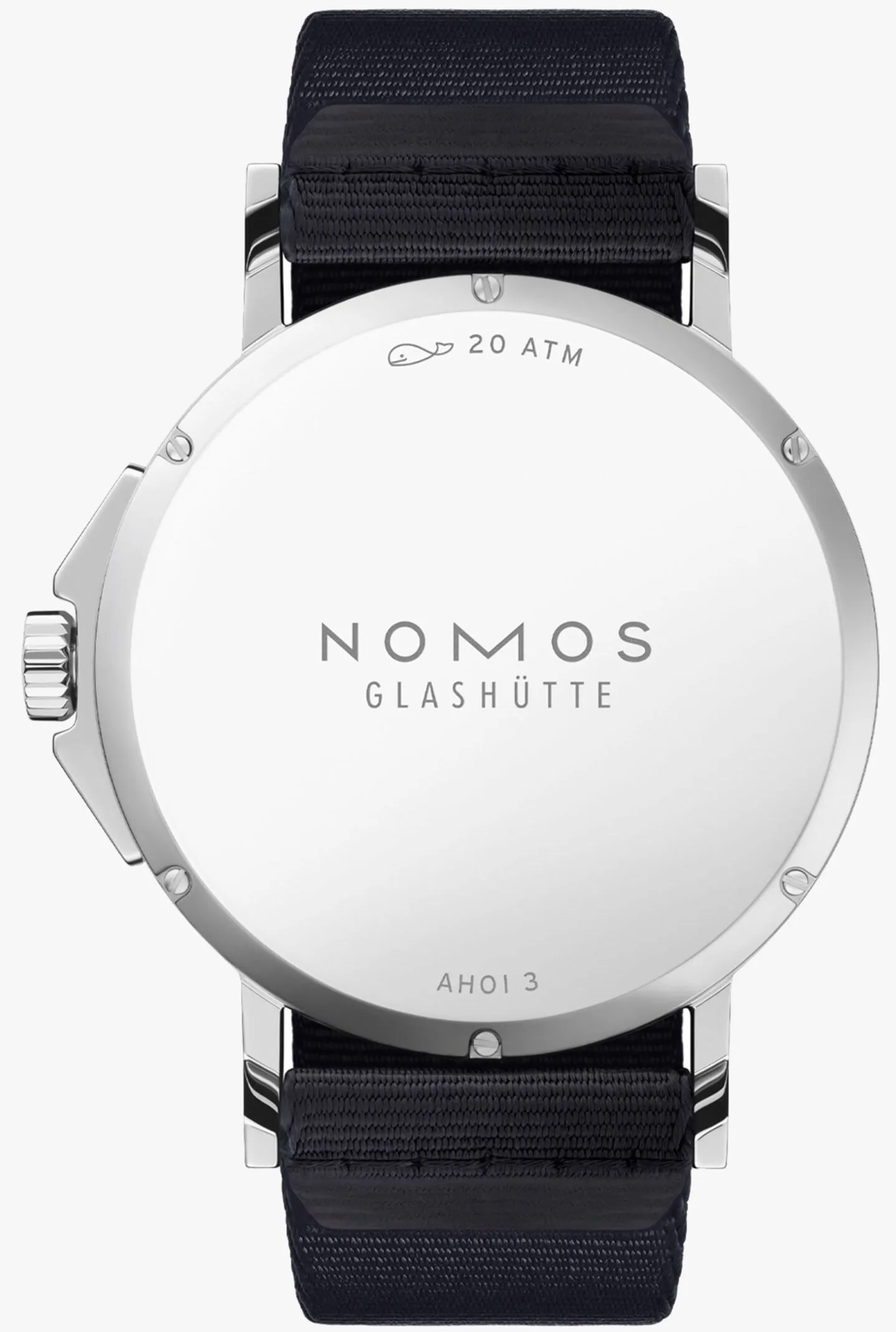 Nomos Glashutte Ahoi Neomatik 38 Date Atlantic Steel Back Watch sold by C.W. Sellors product image thumbnail 2